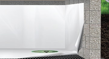 vapor barrier installed in crawlspace for crawlspace encapsulation